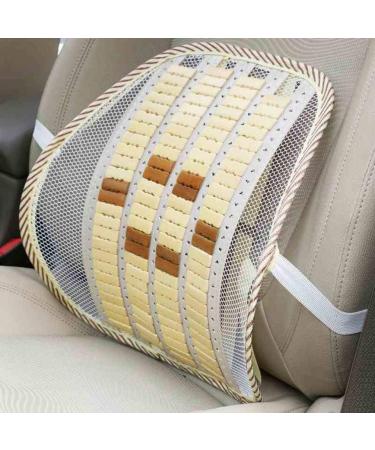 BESPORTBLE Lumbar Support Pillow - Bamboo Back Support Cushion for Car Seat & Office Chair (Beige) - Ergonomic Comfort & Fatigue Relief - Buy Online on GoSupps.com