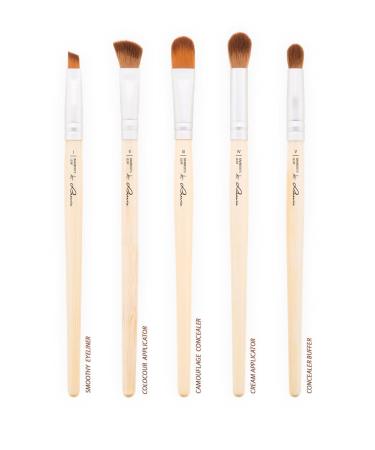 Luvia Cosmetics Bamboo Leaf Makeup Brush Set | 8 Sustainable Bamboo Brushes & Linen Storage Bag | Vegan & Allergy-Friendly - Buy Online on GoSupps.com