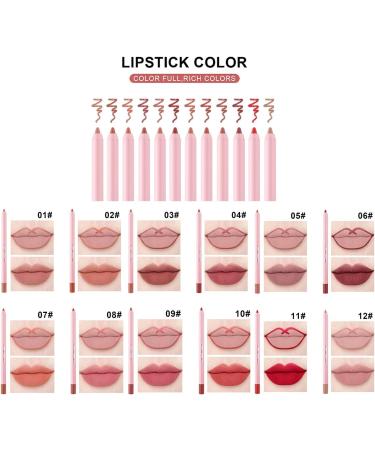 Sitovely 12-Piece Matte Velvet Lip Liner Set - Creamy, High Pigmented, Longwear Lip Makeup - Buy Online on GoSupps.com