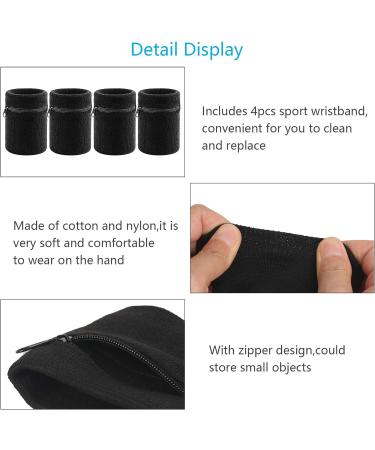 Chala 4-Pack Welding Wrist Bands | Sports Arm Bands with Zipper Pocket for Running Cycling Football & Basketball Ideal for Fitness - Buy Online on GoSupps.com