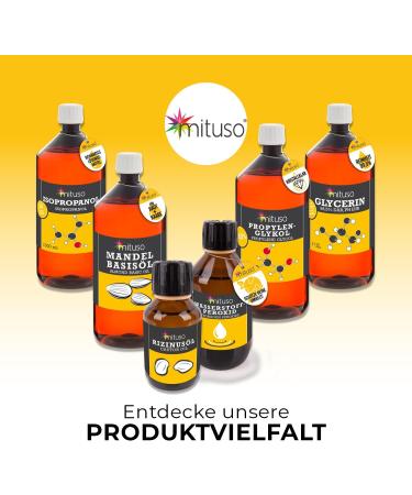  mituso mituso Castor Oil - 2000 ml - 100% Pure Cold-Pressed Oil - Native Ph. Eur. Eyelash Serum - Natural Hair Oil - Buy Online on GoSupps.com