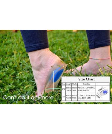 3 Pair Gel Heel Cups Plantar Fasciitis Inserts - Silicone Gel Heel Pads for Heel Pain & Shock Absorbing Support - Blue (Size L) - Buy Online on GoSupps.com