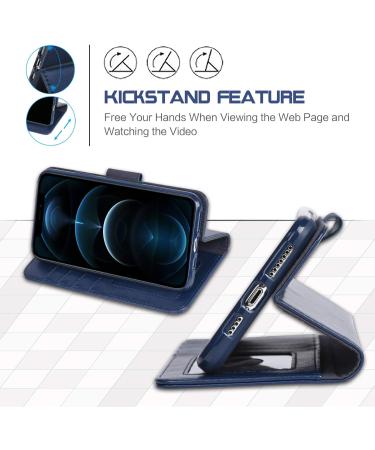 Arae iPhone 12 Pro Max Case Wallet - Blue | Card Holder & Wrist Strap | Compatible & Stylish - Buy Online on GoSupps.com