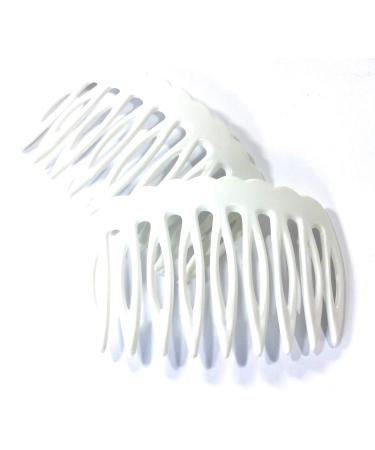 2 x insert comb approx. 7.5 x 4.7 cm white insert comb wide split tooth (white)