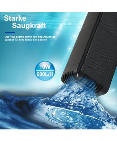 Wezro Aquarium Filter TC-900C - 3-Layer Filtration 10W Adjustable Pump for 60-120L Tanks 600L/h Suction Power - Buy Online on GoSupps.com