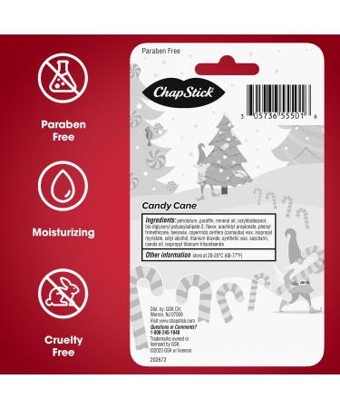 ChapStick Bulk Lip Balm Candy Cane 36-Count (12 Packs of 3) Fresh & Minty Lip Moisturizer Stocking Stuffer 0.15 Oz Ea - Buy Online on GoSupps.com