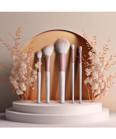Buy Luvia Daily Essentials Makeup Brush Set | 5 Vegan Cosmetic Brushes for Powder & Eyes - International Shipping - Buy Online on GoSupps.com