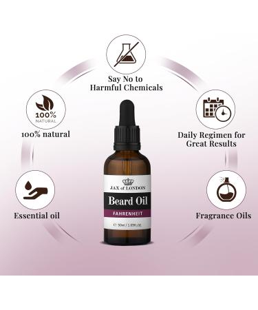 Jax of London Fahrenheit Inspired Beard Oil 100ml Bundle Pack. Beard Conditioning & Growth Oil with Vitamin E Luxury Scented Men s Cologne Fragrance Fahrenheit 50 ml (Pack of 2) - Buy Online on GoSupps.com
