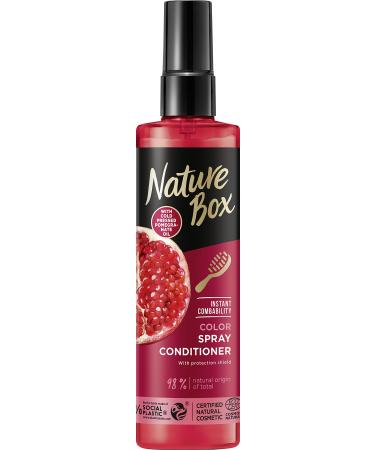 Nature Box Color Protect Vegan Leave-in Spray Conditioner with 100% cold-pressed pomegranate oil free of silicones and parabens 200 ml