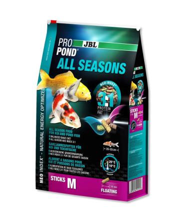 JBL all-year-round food for Koi floating food sticks seasonal food ProPond All Seasons size S 5.8 kg 5.8 kg (1 pack) 5.8 kg