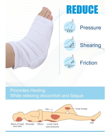 Sosation 8 Pcs Knit Elastic Heel & Elbow Protectors | Pressure Sore Relief & Skin Ulceration Protection for Elderly | Comfortable Elbow Sleeves (M - Buy Online on GoSupps.com