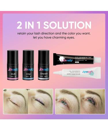 Libeauty Eyelash Lift and Tint Kit Eyelash Perming Kit Eyelash Lift Kit and Tint Large Capacity Fast Perm Suitable for Salon and Home Use - Black - Buy Online on GoSupps.com