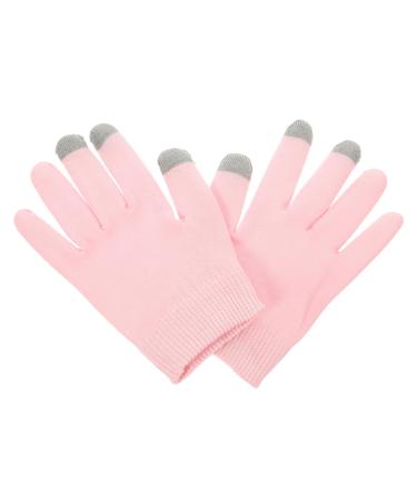 Didiseaon 1 Pair Gel Pink Gloves Moisturizing Gloves Hand Protection Overnight Spa Gloves Hand Lotion Gloves Hand Moisturizer Gloves Hand Caring Gloves Ordinary Cotton Essential Oil 21x14cm Pink