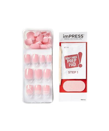 KISS imPRESS Petite Length Press-On Nails in Timeless Day - 30 Chip-Proof Fake Nails - 1 Count - Buy Online on GoSupps.com