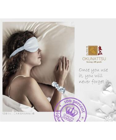 OKUNATTSU 100% 6A Grade Premium Natural Silk Sleep Mask - Silky, Breathable, and Light - Silver Gray - Buy Online on GoSupps.com