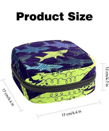 Women's Bonds Storage Pockets Stillpad Waller - Abstract Sharks Pattern Portable Period Kit Bag for Women & Girls - Buy Online on GoSupps.com