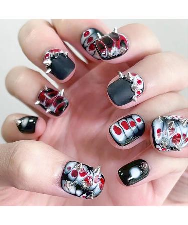 24 Grid 3D Cone Nail Art Charms - Metal Rivet Studs & Spike Jewels for DIY Nail Decorations - Gold & Silver Set - Buy Online on GoSupps.com