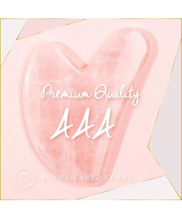 Rose Quartz Jade Gua Sha Facial Massager | Anti-Aging Beauty Tool for Face, Neck & Body | Premium Crystal for Fine Line and Wrinkle Reduction - Buy Online on GoSupps.com