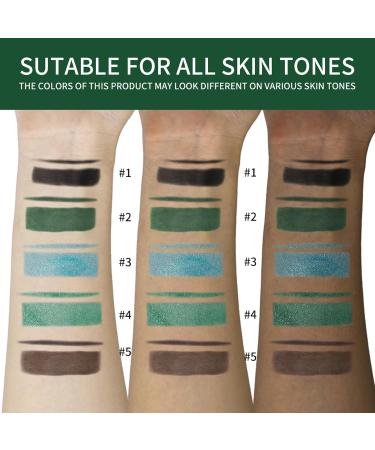  Clawrex Kohl Kajal Powder Eyeliner in green waterproof for smoky eyes highly pigmented waterproof and smudge-proof for parties Halloween and everyday wear (4#green) - Buy Online on GoSupps.com