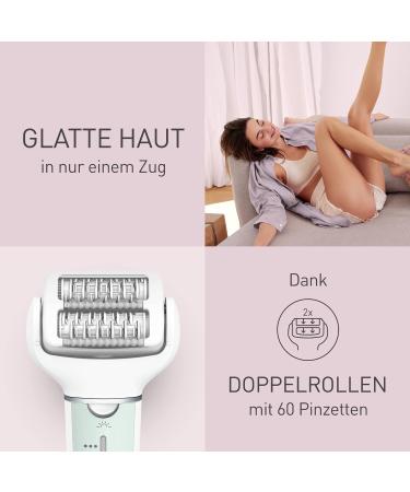 Panasonic ES-EY70-G503 4-in-1 Wet/Dry Epilator | Dual Disc 60 Tweezers 90 Swiveling Head LED Light Wireless Hair Remover & Foot Care Tool - Buy Online on GoSupps.com