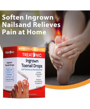 Ingrown Toenail Treatment - Ingrown Toenail Pain Reliever and Softener Kit for Easy Trimming with Silicone Gel Toe Caps Clear - Buy Online on GoSupps.com