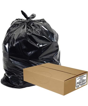 Aluf Plastics 65 Gallon Trash Bags Heavy Duty (50 Pack) - 1.5 MIL | Large Black Garbage Can Liners for Contractor, Lawn, Leaf, Outdoor, Commercial, Toter - PG6-6551 - Buy Online on GoSupps.com