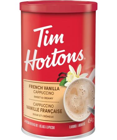 Tim Hortons Decaf Fine Grind Coffee Medium Roast 640g Can & Tim Horton's Instant Cappuccino French Vanilla 16 Ounce - Buy Online on GoSupps.com