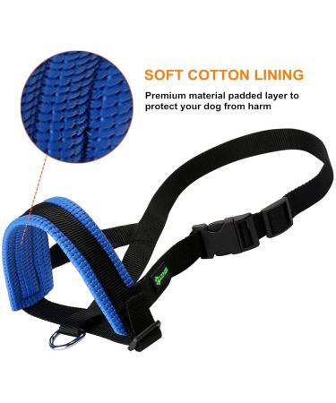 ILEPARK Adjustable Nylon Dog Muzzle - Stop Biting Barking & Chewing | Size M Blue - International Shipping Available - Buy Online on GoSupps.com