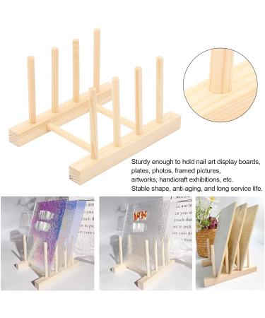 Nail Sample Display Stand Wooden Nail Display Stand 3 Grid Style Artwork Rack for Nail Printing Samples Elegant Board Easel Adds Elegance to Any Space - Buy Online on GoSupps.com