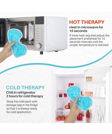 MIVORA Cooling Gel Mask for Puffy Eyes - Hot Cold Therapy for Migraine, Dark Circles, Sinus Pain - Reusable, Light Blue - Buy Online on GoSupps.com