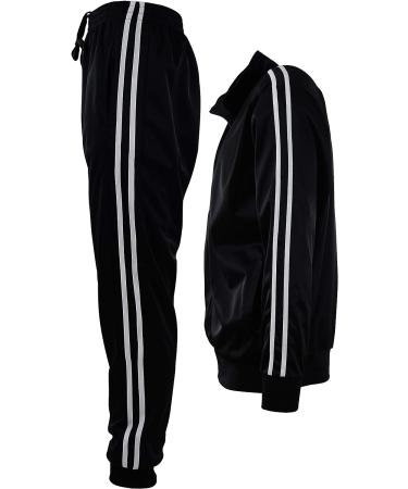 ChoiceApparel Men's Athletic 2 Piece Tracksuit Set Medium - 888 Black - Buy Online on GoSupps.com