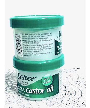 Softee Castor Oil Hair & Scalp Conditioner - 3 Ounce | Nourishing Hair Care | International Shipping - Buy Online on GoSupps.com