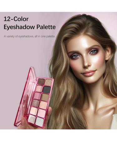 12-Color Matte Nude Eyeshadow Palette | High Pigment Ultra-Blendable Long-Lasting Neutral Makeup for Mature Skin | International Shipping - Buy Online on GoSupps.com