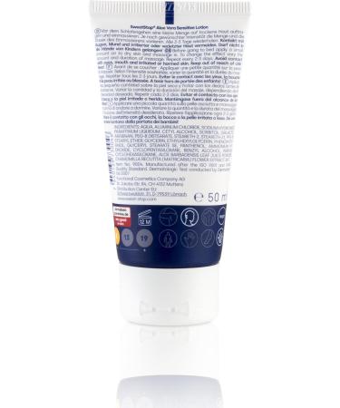SweatStop Aloe Vera Sensitive Antiperspirant Lotion 50ml against Sweating on Forehead & Face | Anti Sweat Antiperspirant Facial Cream for Him & Her | 24-48h Protection - Buy Online on GoSupps.com