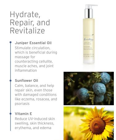 Kerstin Florian Organic Juniper Berry Body Oil - Nutrient-Rich Moisturizer with Vitamin E Coconut & Jojoba Oil for Relaxation & Massage (3.4 fl oz) - International Shipping Available - Buy Online on GoSupps.com