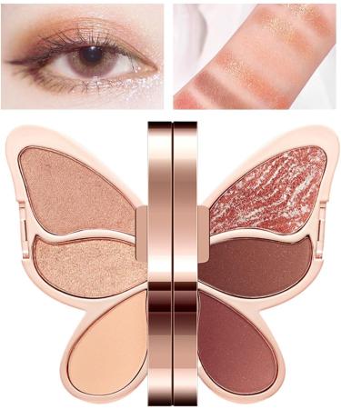 Eye Shadow Palette 6 Colors Makeup Eyeshadow Waterproof Matte Eye Shadow Shimmer Glitter Eyeshadow Palette Highly Pigmented Eyeshadow Colorful Eye Shadow Makeup Glitter Eye Shadow for Women 01 - Buy Online on GoSupps.com