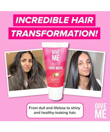 Argan & Coconut Oil Hair Mask Treatment for Dry, Damaged Hair | Give Me Cosmetics - Buy Online on GoSupps.com