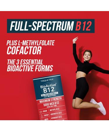 Organic Vitamin B12 5000 mcg | 3 BioActive B12 Forms | Cherry Flavor | Vegan | Non-GMO (60 Servings) - Buy Online on GoSupps.com