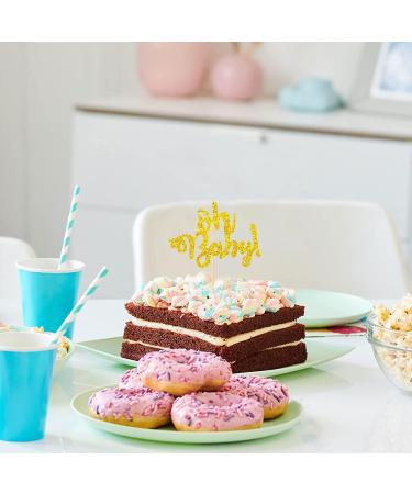 LXASIY 24PCS Oh Baby Cupcake Topper Gold Glitter Baby Shower Cupcake Picks Decorations for Baby First Birthday Baby Shower Party Supplies 24pcs Oh Baby Cupcake Toppers - Buy Online on GoSupps.com