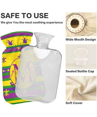 Personalized Striped Hot Water Bottle 2L - Pain Relief & Comfort | Ideal for Period Cramps & Heating Bags - Buy Online on GoSupps.com