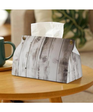 Tissue Box Cover Tissue Box Holder White Wooden Print Tissue Holder Travel Tissue Packs Facial Paper Holder Decorative Holder - Buy Online on GoSupps.com