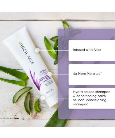 BIOLAGE Hydra Source Conditioning Balm - Hydrating Nourishing Shine Restoring | For Dry Hair | Vegan - 16.9 Fl Oz - Buy Online on GoSupps.com