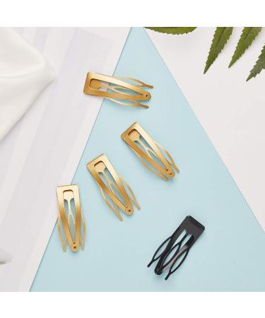 50-Piece Double Grip Hair Clips - Metal Snap Barrettes for Women Hairstyle Making, Black - Buy Online on GoSupps.com