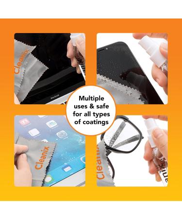 Alcohol Free Glasses Cleaner Kit With Microfiber Cloth - Eyeglass Cleaning Spray Bottle - Lens Cleaner in a Travel Kit - Also for Computer and Laptop Screens - Safe For All Lenses 60 ml (Pack of 1) - Buy Online on GoSupps.com