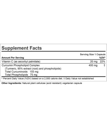 ANDREW LESSMAN Turmeric 400 Capsules - 95% Curcuminoids Phospholipid Complex - High Potency Extract - 60 Easy Swallow Capsules - 1 Pack - Buy Online on GoSupps.com