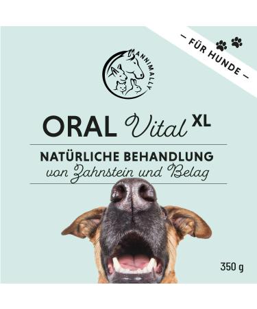 Annimally Dental Care Powder for Dogs - Natural Tartar Remover Yellow Teeth & Bad Breath Solution (350g XL) - Buy Online on GoSupps.com