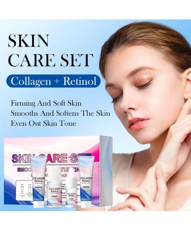 ARCHIDATE Collagen Retinol Face Routine Set Anti Aging Skin Care Set for Women Reduce Wrinkles & Fine Lines Increase Skin Elasticity Deep Nourish Moisturize Travel Size Skincare Gift Set - Buy Online on GoSupps.com