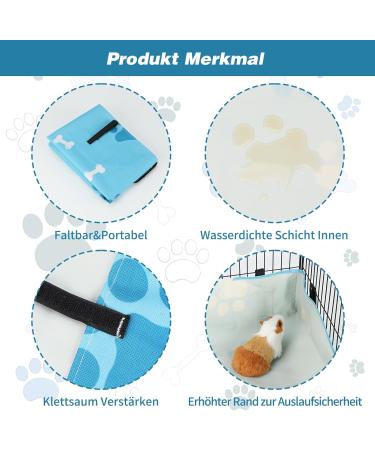 Mfsdai Waterproof Oxford Fabric Habitat for Guinea Pig - Washable XL Cage Liner & Hamster Pipi Pads (Blue) - Perfect Pet Bedding for Rabbits & Guinea Pigs - Buy Online on GoSupps.com