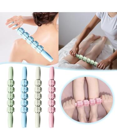 Massage Roller Stick - Ultraportable Deep Tissue Muscle Relief Device for Sore Muscles & Trigger Points - Green Physiotherapy Tool - Buy Online on GoSupps.com