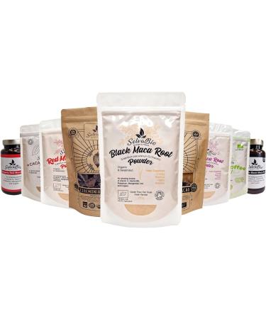 Black Maca Root Powder Gelatinized Organic Certified 250g from Peru Men Support Although for Stamina it Benefits Both Women and Men. by SelvaBio. - Buy Online on GoSupps.com